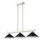 Z-Lite Cobalt Billiard, 3-Light, 14 In.W x 46 In.L x 8 In.H, Brushed Nickel/Matte Black 152BN-MMB - alternate 6